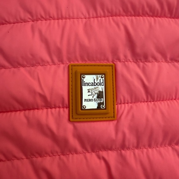 Piero Guidi NWOT S feather puffer vibrant pink ultra lux never worn - Picture 6 of 16